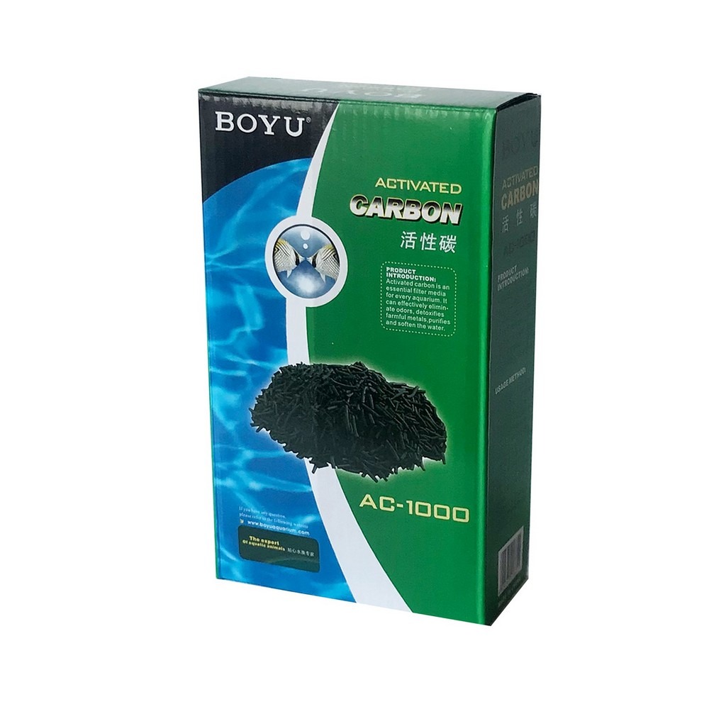 Уголь активированный для аквариума BOYU АС-1000 Коробка